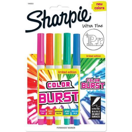 Sharpie color burst set van 5 ultra fijne punt