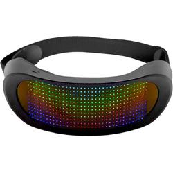 Shining Glasses - LED bril - Lichtgevende bril - Feestbril - Festival - Bluetooth - USB-C - Met app control - zwart