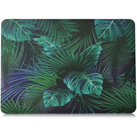 Shop4 - MacBook Air 13 inch (2018) Hoes - Hardshell Cover Jungle Bladeren Groen