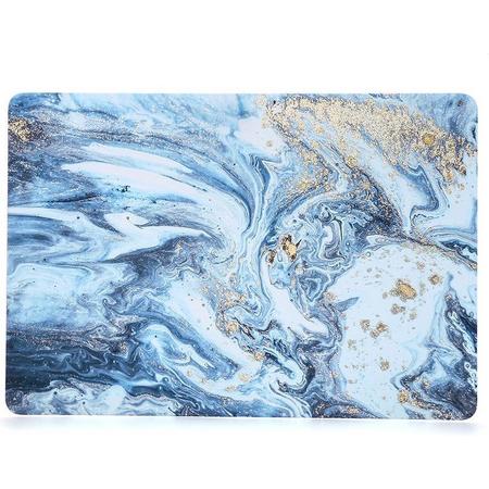 Shop4 - MacBook Pro 16-inch (2019) Hoes - Hardshell Cover Marmer Blauw