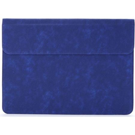 Shop4 - MacBook Pro 16-inch (2019) Hoes - Sleeve Donker Blauw met Etui