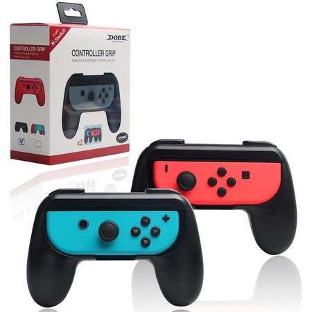 Shop4 - Nintendo Switch - Joy-Con Controller Grip Set (2 stuks) Zwart