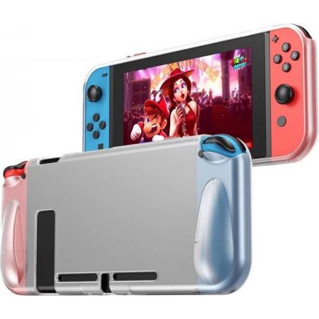 Nintendo Switch Hoes - Siliconen Hoes / Case – Cover – Beschermhoes - Nintendo Switch Siliconen hoes - Transparant
