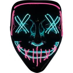 Shutterlight® Purge LED Masker - Blauw & Roze - Halloween Masker - Feest Masker - Festival - Cosplay