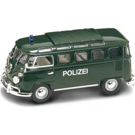 Volkswagen T1 bus in politieuitvoering, schaal 1:43.