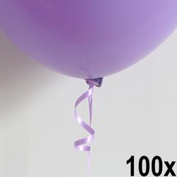 100 Automatische snelsluiters met lint Paars - Ballonnen Ballon Snel Sluiter Knoopje Helium