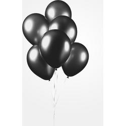 100 Ballonnen Metallic 12 Zwart