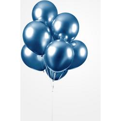 100 Chrome Ballonnen 12 Blauw