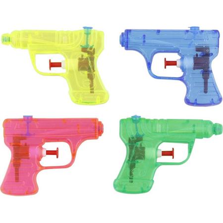 32x Waterpistooltjes 11cm 4 kleuren - Waterpistool buiten speelgoed water
