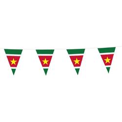 3x Vlaggenlijn Suriname 10 Meter - Voetbal EK WK Landen Feest Versiering Decoratie