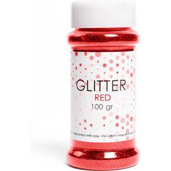 Glitter Rood 100 gram - Knutselen Glitters