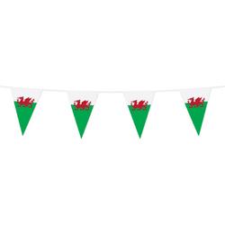 Vlaggenlijn Wales 10 Meter - Voetbal EK WK Landen Feest Versiering Decoratie