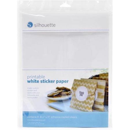 Printbaar Wit Sticker Papier - 8 vellen