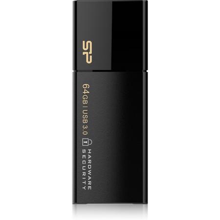 Silicon Power 64GB Secure G50 USB 3.1 flashdrive met AES 256-bit encryptie Zwart