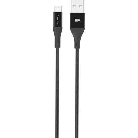 Silicon Power LK30AB 1m USB A Micro-USB B Mannelijk Mannelijk Zwart USB-kabel