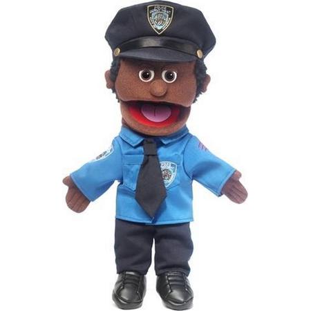 Handpop Politieman Donker Sillypuppets 14