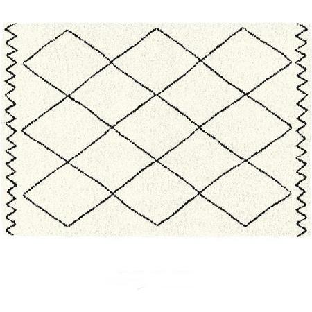 Berber tapijt 120 x 170cm Ruit Beige