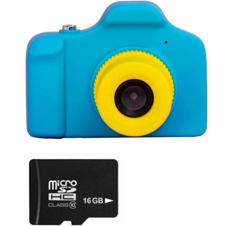 Kinder Speel Camera Blauw Inclusief 16GB Micro-SD Kaart