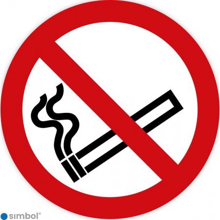 Sticker Verboden te Roken / Rookverbod - ø 10 cm. - Duurzame kwaliteit - Simbol