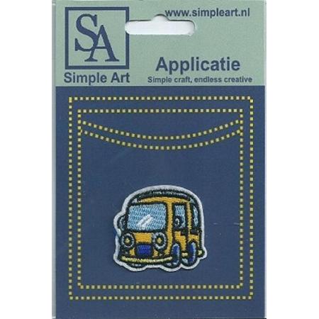 Opstrijk applicaties / Strijk Patch Set / Auto bus /Formaat: 4,3 x 3,8 cm