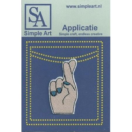 Opstrijk applicaties / Strijk Patch Set / Hand /Formaat: 3,2 x 6,0 cm
