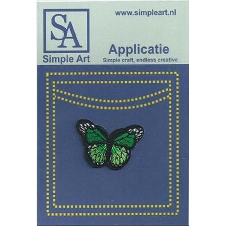 Opstrijk applicaties / Strijk Patch Set / Kleine vlinder /Formaat: 4,2 x 2,5 cm