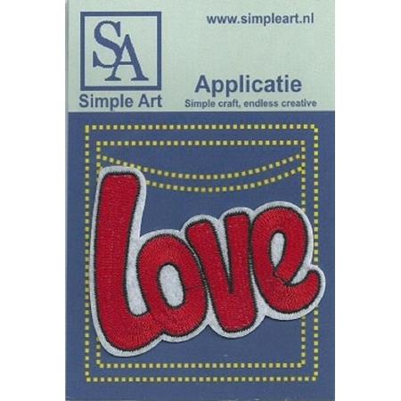 Opstrijk applicaties / Strijk Patch Set / Love /Formaat: 7,0 x 9,0 cm