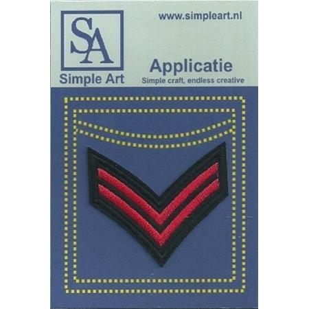 Opstrijk applicaties / Strijk Patch Set / Militair embleem / Formaat: 6,4 x 5,8 cm