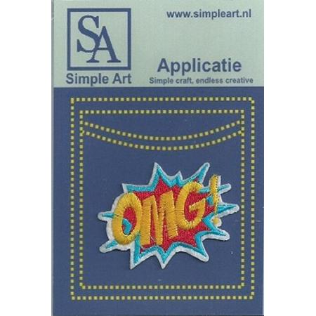 Opstrijk applicaties / Strijk Patch Set / OMG /Formaat: 6,7 x 4,8 cm