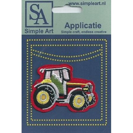 Opstrijk applicaties / Strijk Patch Set / Traktor /Formaat: 7,1 x 5,1 cm
