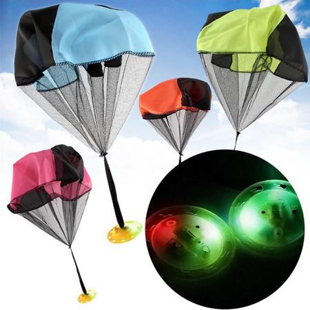 UFO - Glow in the Dark - Parachute - BLAUW voor KIDS! Binnen & buiten gebruik