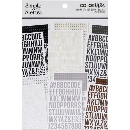Simple Stories - Color Vibe  Alfabet Stickerboek - Basics - 1758stickers