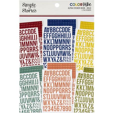 Simple Stories - Color Vibe Alfabet Stickerboek - Bold - 1758 stickers