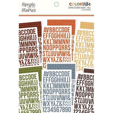 Simple Stories - Color Vibe Alfabet Stickerboek - Fall - 1758 stickers