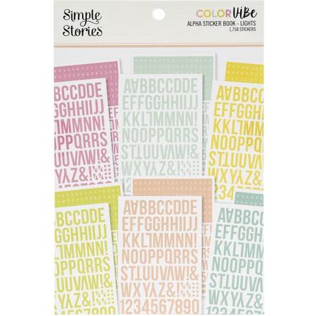 Simple Stories - Color Vibe Alfabet Stickerboek - Lights - 1758 stickers
