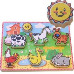 Simply for kids Knopjespuzzel 7 stukjes boerderijdieren