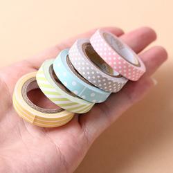 5x Washi Tape Strepen Stippen - 5 soorten - Gekleurde Decoratie Masking Plakband Afplak Tape Stickers Assortiment