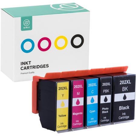 Sinji Inktcartridge voor Epson T202 - Zwart & Kleur - Multipack -  Hoge capaciteit