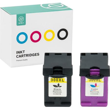 Sinji Inktcartridge voor HP 300 - Multiverpakking - Hoge capaciteit