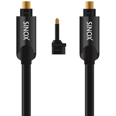 Sinox SHD Ultra digitale optische Toslink audio kabel met Mini Toslink adapter - 0,75 meter