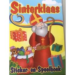 Sinterklaas Sticker- en Speelboek - kleurboek Sint en Piet - boek met spelletjes en stickers - 5 december schoencadeau