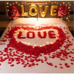2000 Grote Rozenblaadjes - 4,5x4,5 cm - Rode Blaadjes - Romantische Rozenblaadjes - Valentijnsdag