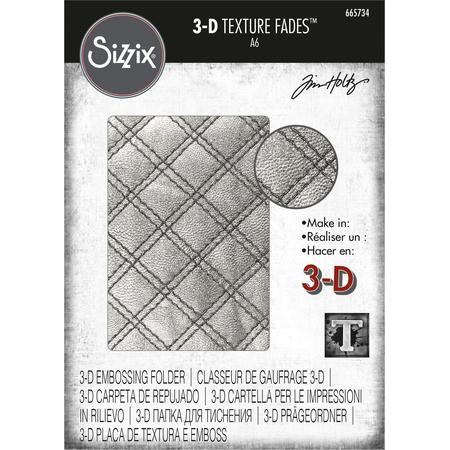Sizzix 3D Embossing Folder - Texture Fades - Quilted