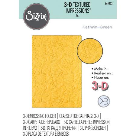 Sizzix 3D Embossing Folder - Textured Impressions - Celebrate