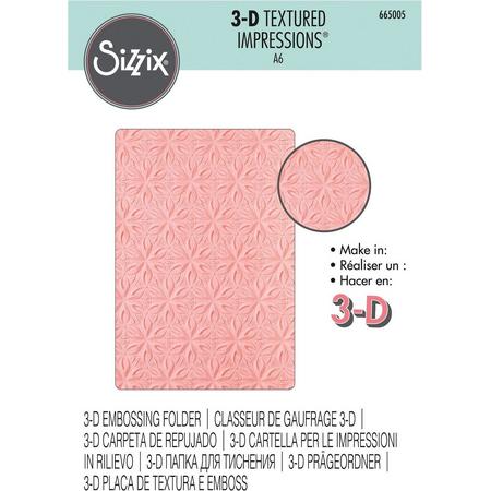 Sizzix 3D Embossing Folder - Textured Impressions - Geometric flowers