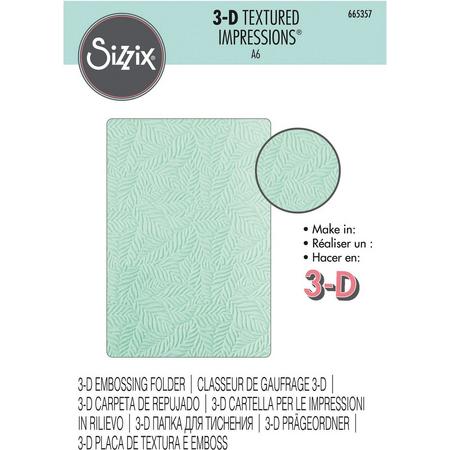 Sizzix 3D Embossing Folder - Textured Impressions - Leaf pattern