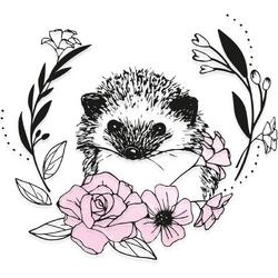 Sizzix Layered Clear Stamps Set Floral Hedgehog by Olivia Rose