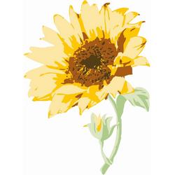 Sizzix Layered Clear Stamps Sunflower Stem
