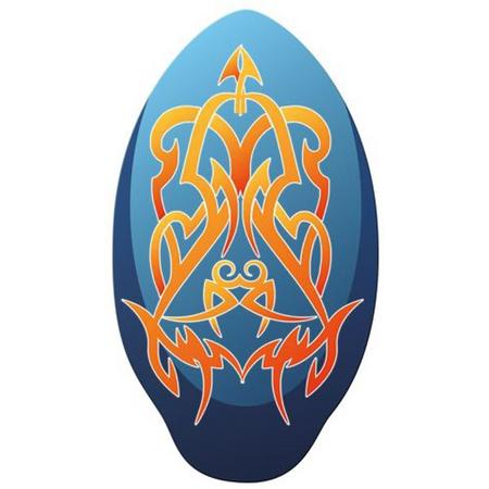 Skimboard Tribal - 100 cm - Blauw/Oranje