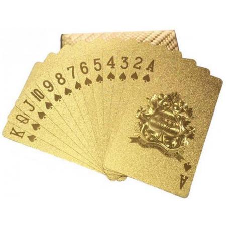 Speelkaarten set waterbestendig – Luxe kaarten – Plastic kaarten set voor poker – Mat Goud